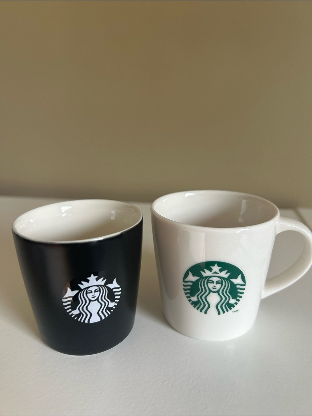 Starbucks Logo Mermaid Siren 2012 2014 3oz Espresso Cups ☕️☕️ Set